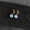 Ten Thousand Villages Sona Chalcedony Blue Gem Drop Earrings - Thumbnail 1