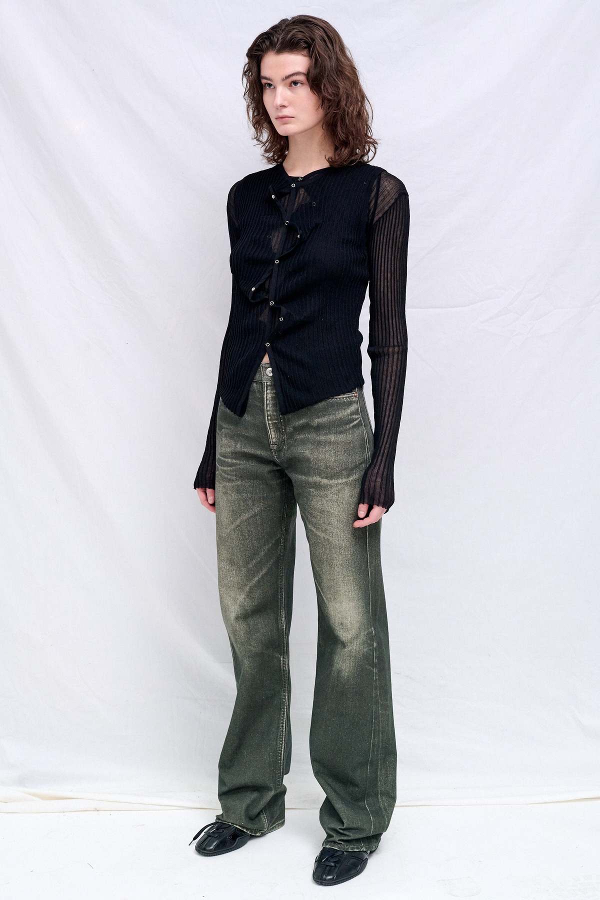 Wynn Hamlyn Black Double Up Rib Cardigan - Image 2 of 4