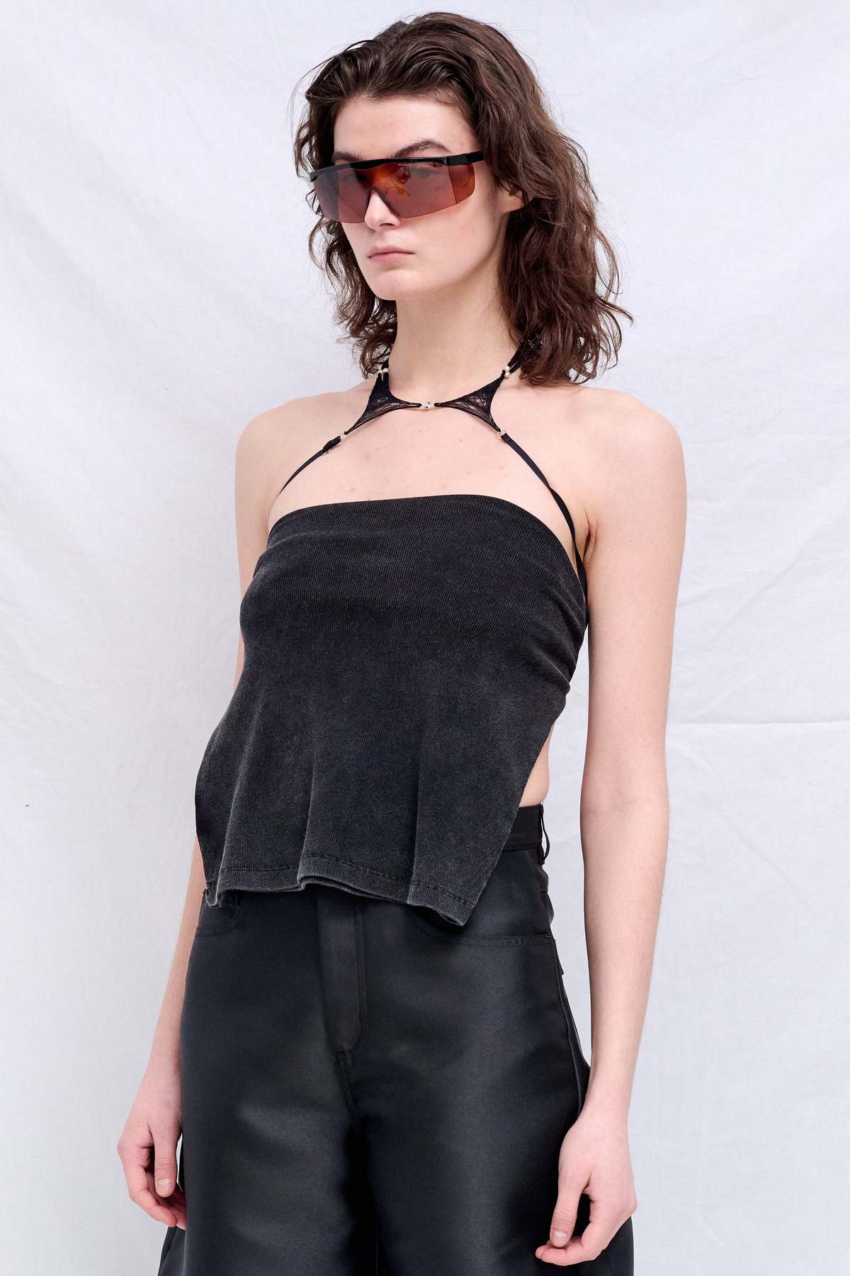 Ruibuilt Onyx Sheer String Neck Harness Top - Image 2 of 3