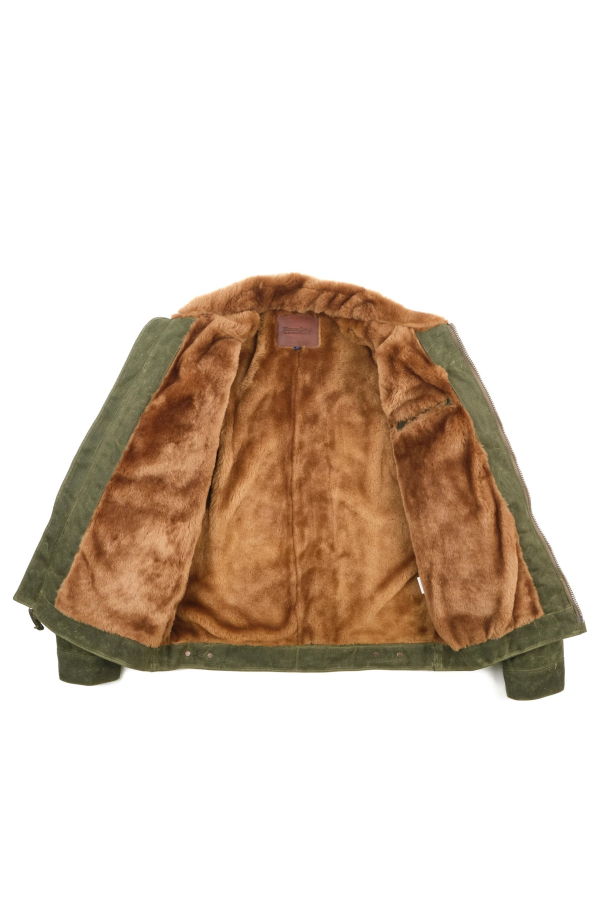 Freenote Cloth RJ-2 20oz Shearling Lined Waxed Canvas Jacket