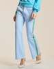 Cynthia Rowley Riley Side Stripe Cropped Flare Pants - Blue - Thumbnail 1