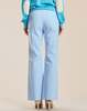 Cynthia Rowley Riley Side Stripe Cropped Flare Pants - Blue - Thumbnail 3