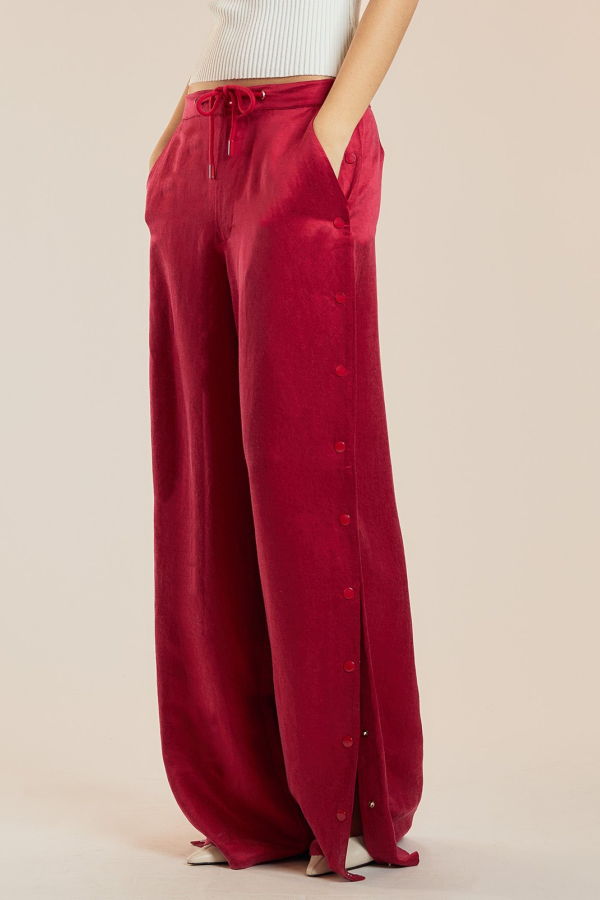 Cynthia Rowley Breakaway Snap Pant - Red