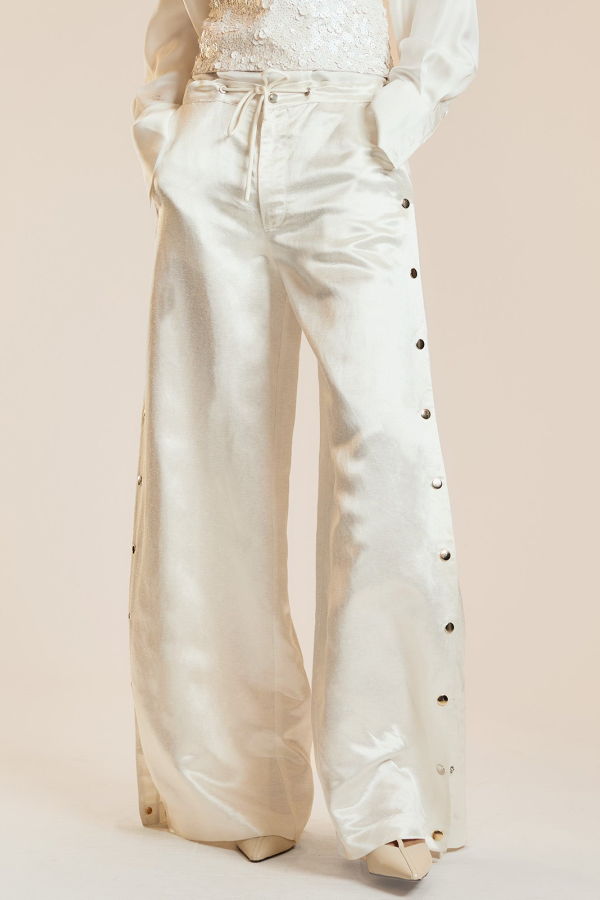 Cynthia Rowley Breakaway Snap Pant - White
