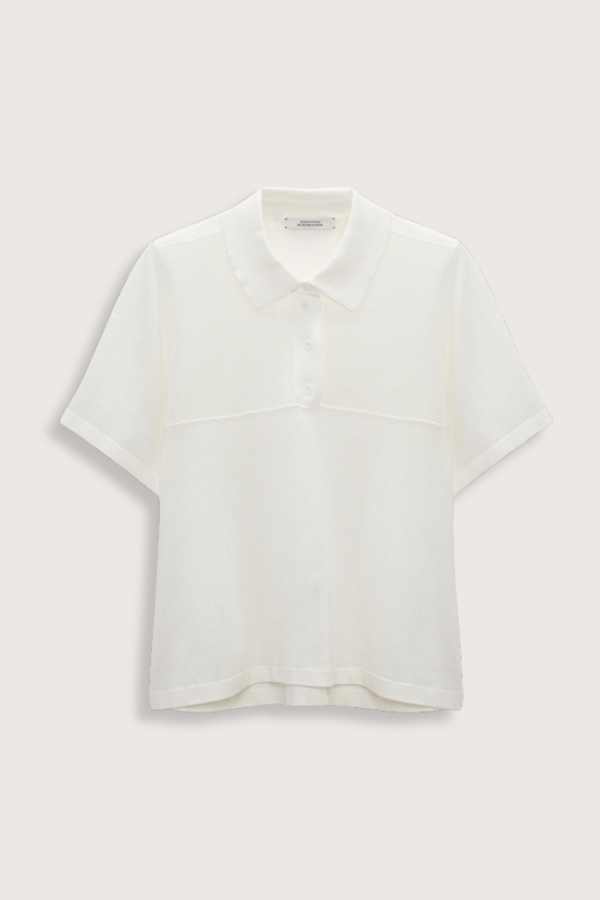 Dorothee Schumacher Cotton Coolness Mesh Top - White Dorothee Schumacher Cotton Coolness Mesh Top - White