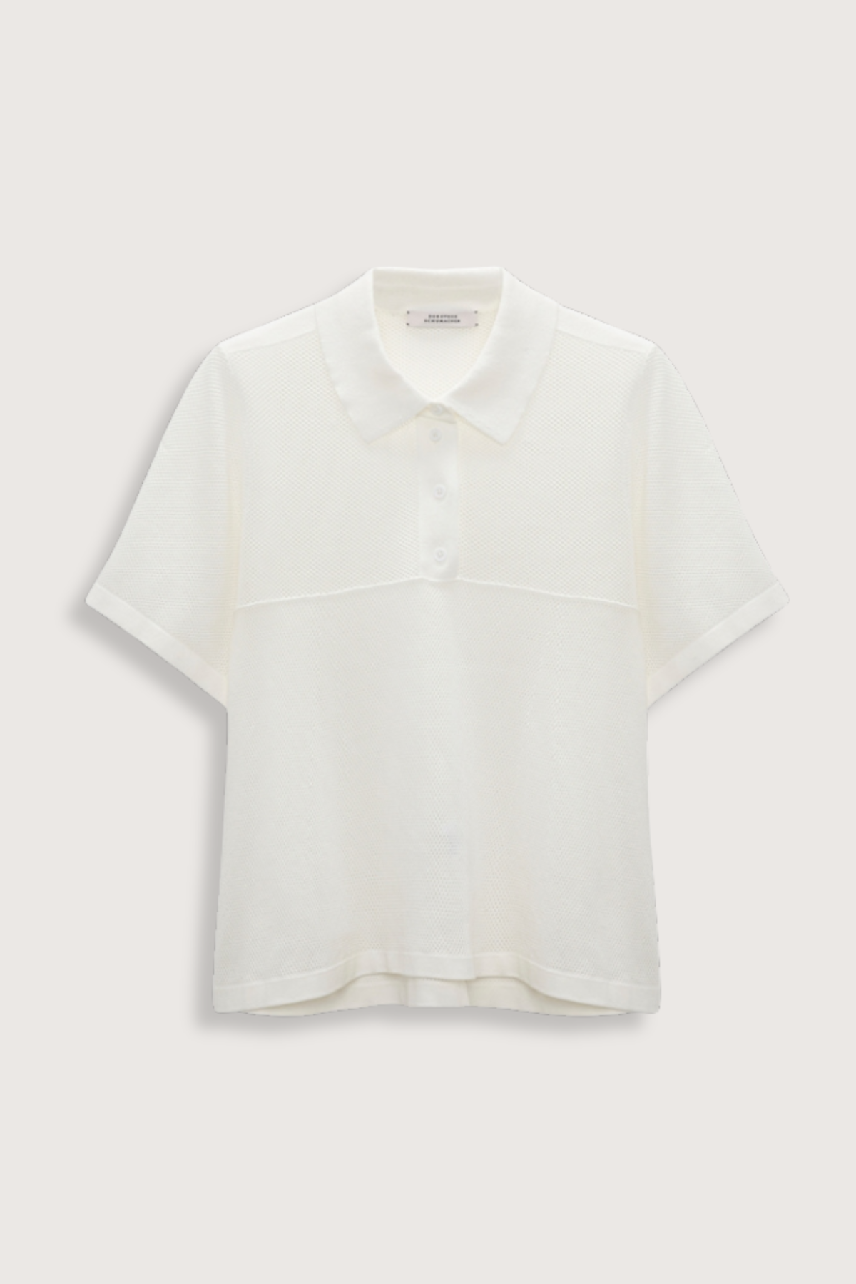 Dorothee Schumacher Cotton Coolness Mesh Top - White - Image 1 of 4