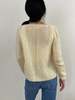 Vintage 60s Hand Knit Italian Fuzzy Wool Mohair Cardigan - Thumbnail 4