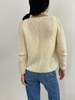 Vintage 60s Hand Knit Italian Fuzzy Wool Mohair Cardigan - Thumbnail 7
