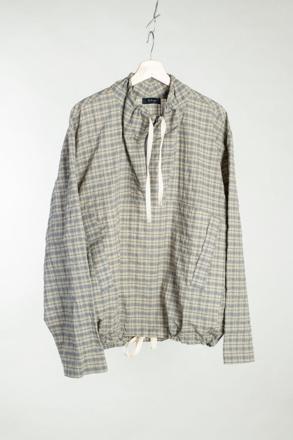 Wanze Funnel Neck Zip - Organic Cotton Anorak - Moss