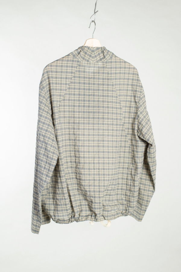 Wanze Funnel Neck Zip - Organic Cotton Anorak - Moss