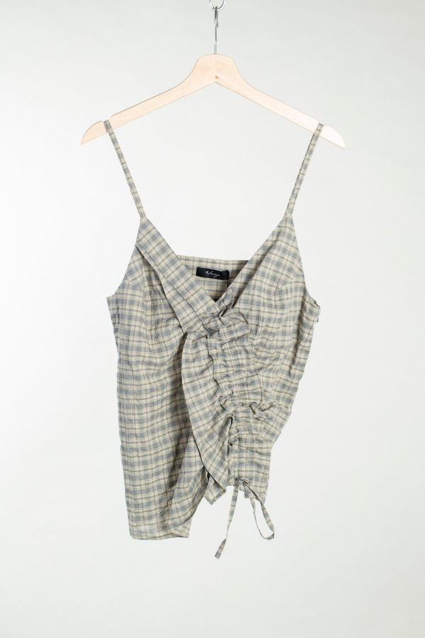 Wanze Ruffle Camisole Tank Top - Moss