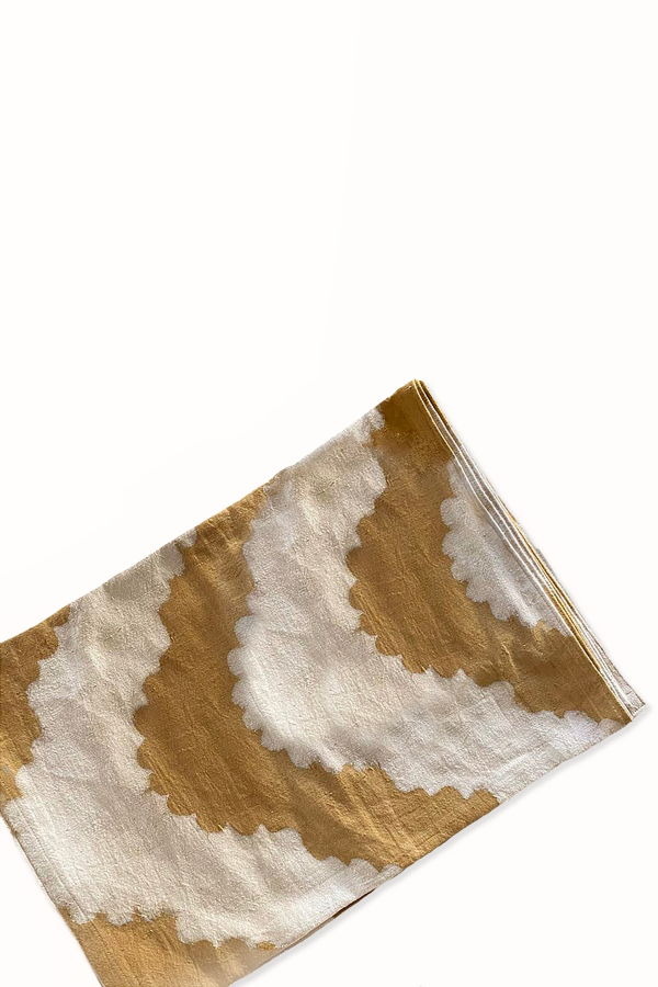 Ichcha Golden Rays Hand-Printed Table Runner