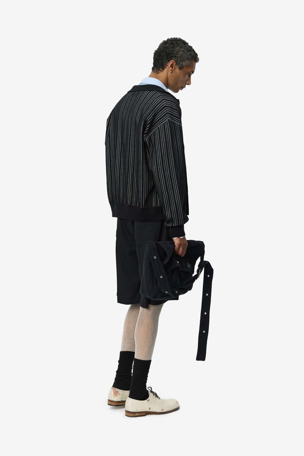 mfpen Formal Cardigan - Black Stripe - Image 2 of 5