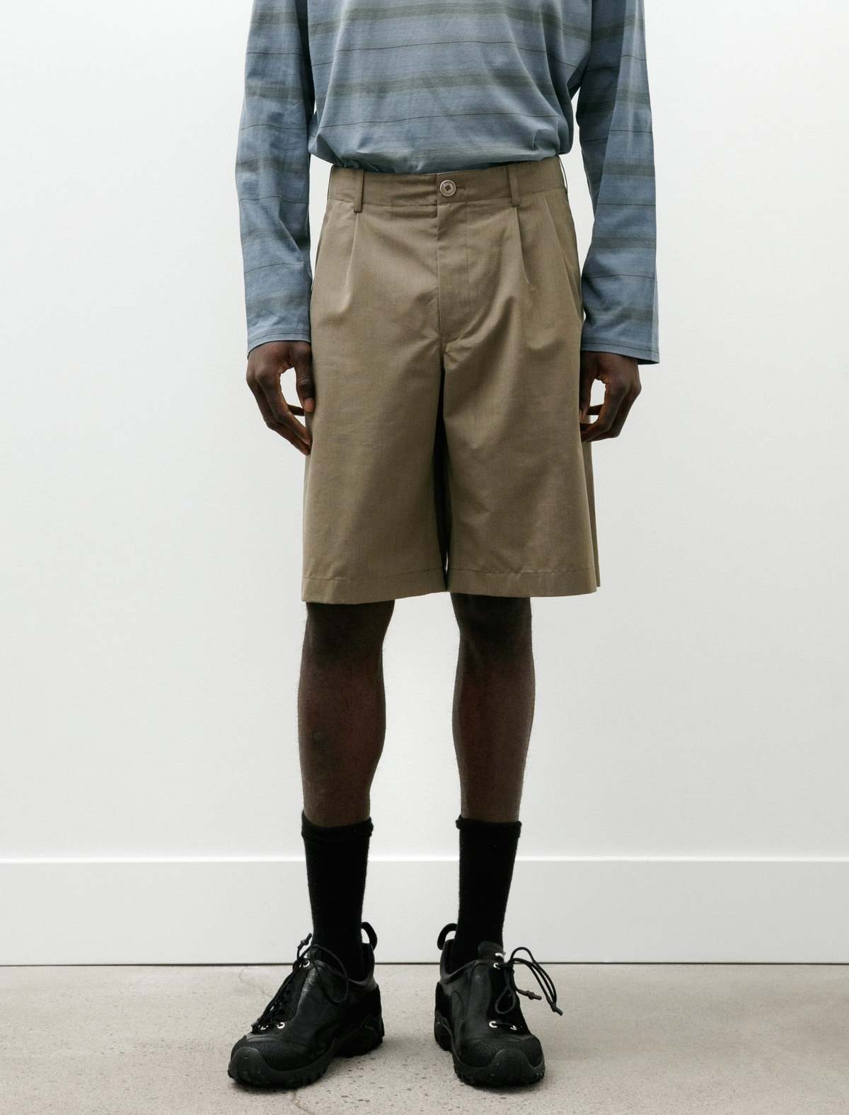 Our Legacy Ponte Shorts Dry Leaf Balance Woolcot Shorts - Image 4 of 7