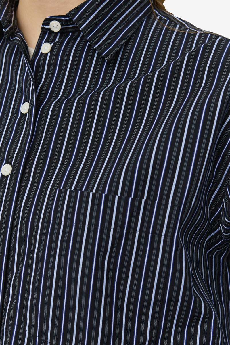 mfpen New Format Shirt - Black Office Stripe