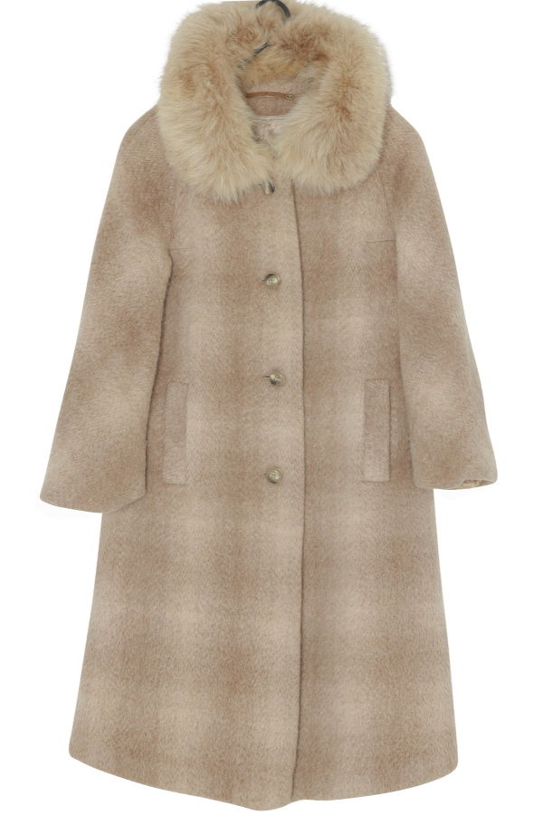 Alconda (England) Vintage, 1960s, Mohair, Arctic Fox Fur