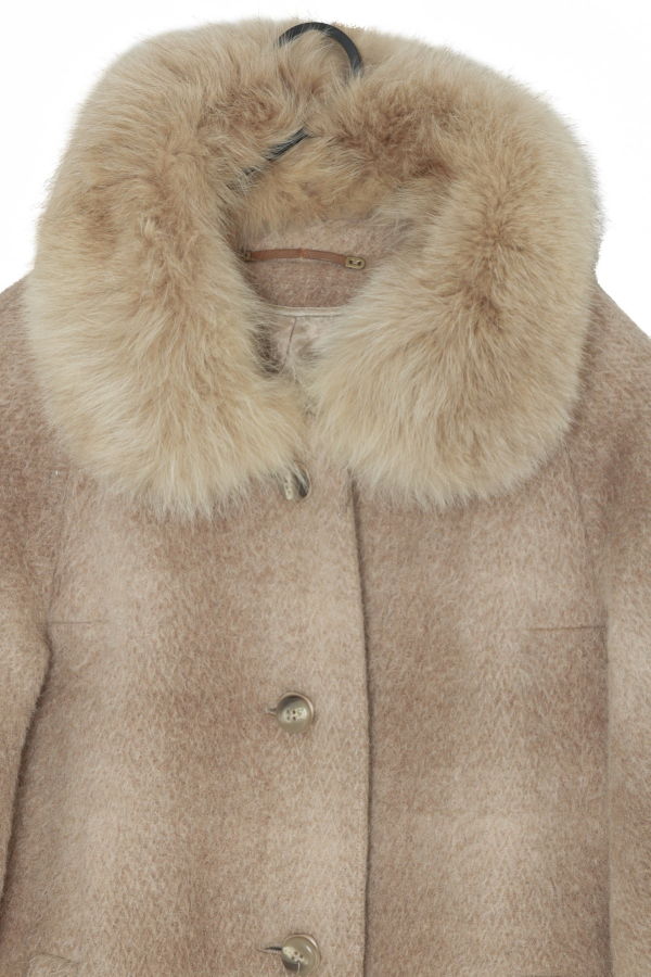 Alconda (England) Vintage, 1960s, Mohair, Arctic Fox Fur