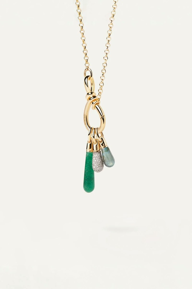 PDPAOLA Pav Drop Pendant - Gold