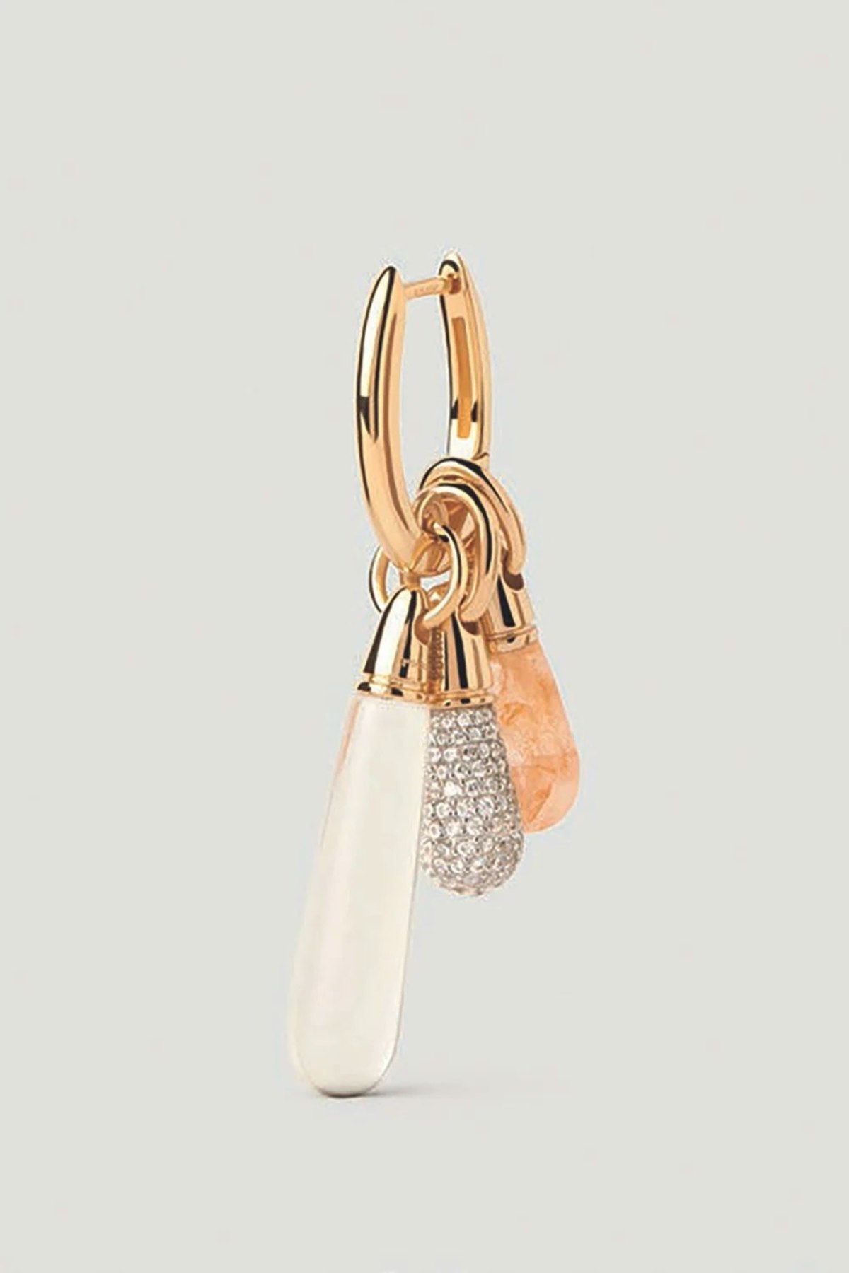 PDPAOLA Pavé Drop Pendant - Gold - Image 8 of 38
