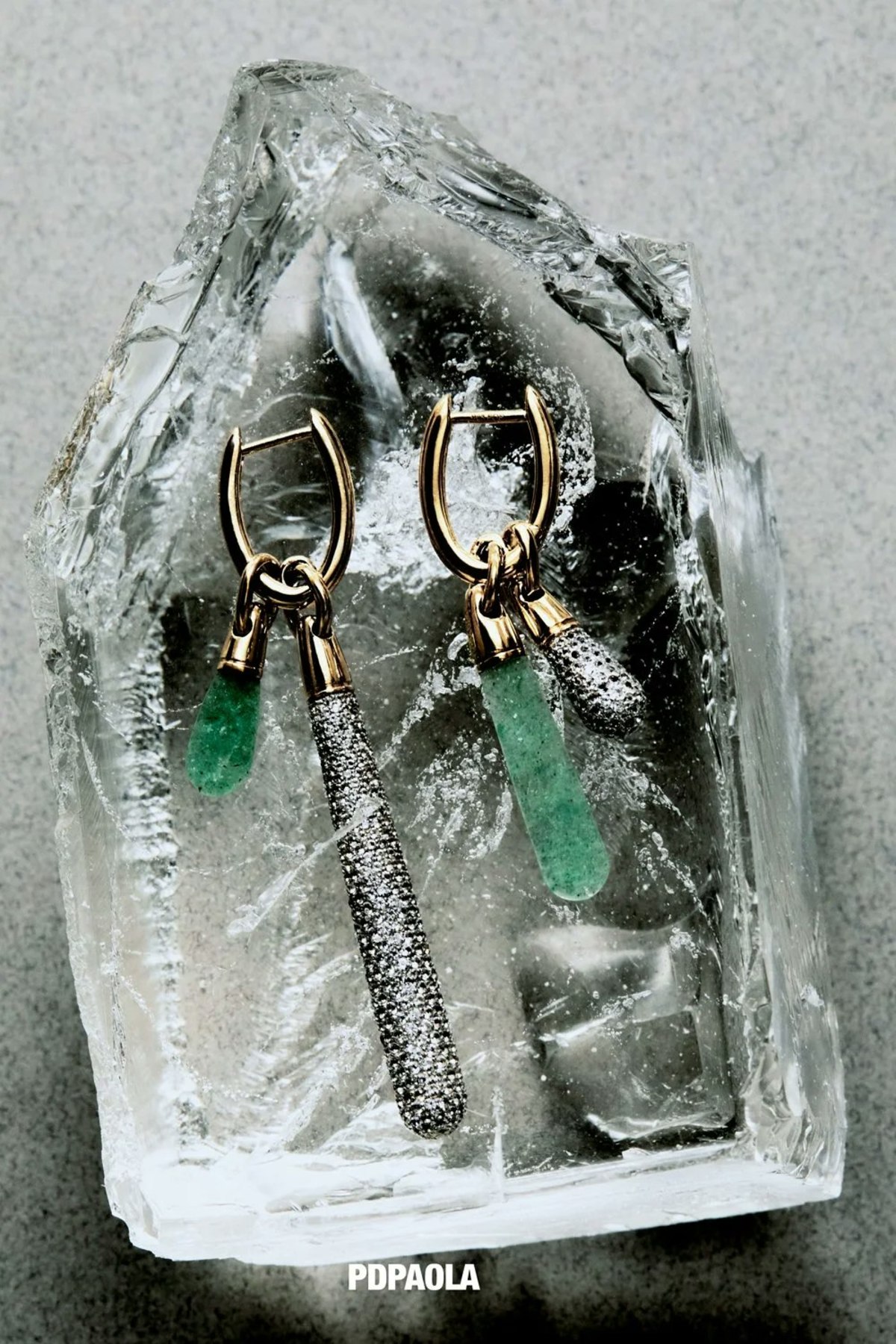 PDPAOLA Pavé Drop Pendant - Gold - Image 9 of 38