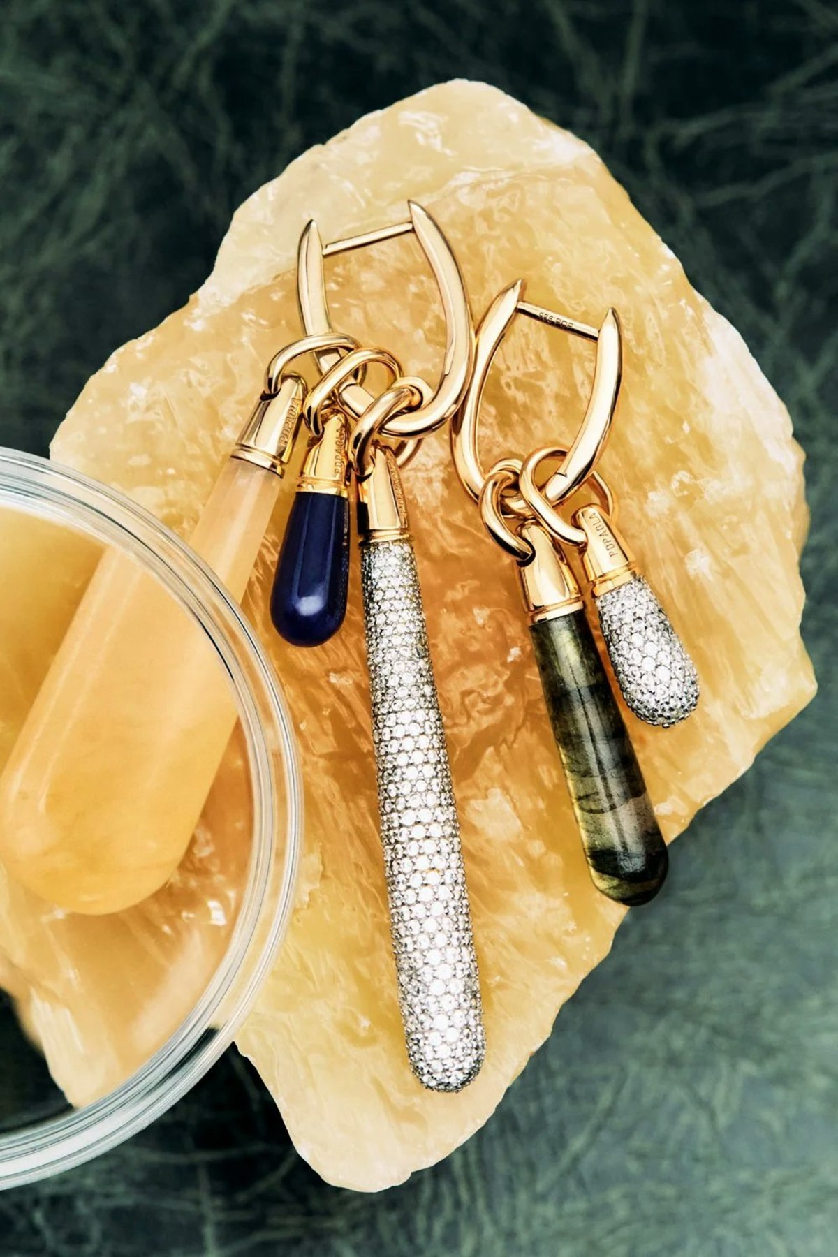 PDPAOLA Pavé Drop Pendant - Gold - Image 10 of 38