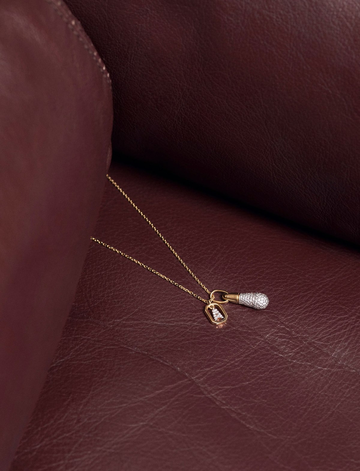 PDPAOLA Pavé Drop Pendant - Gold - Image 17 of 38