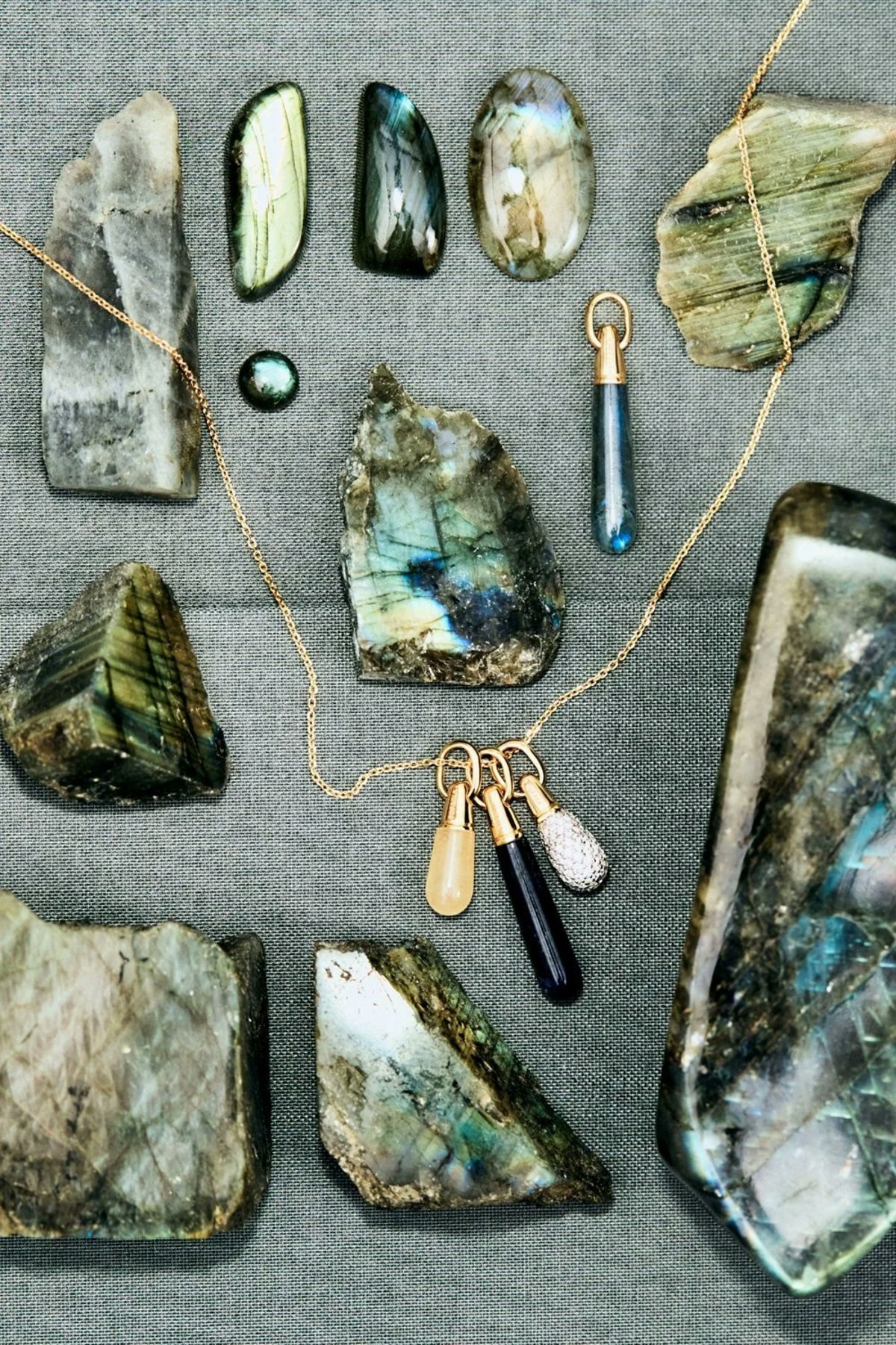 PDPAOLA Pavé Drop Pendant - Gold - Image 18 of 38