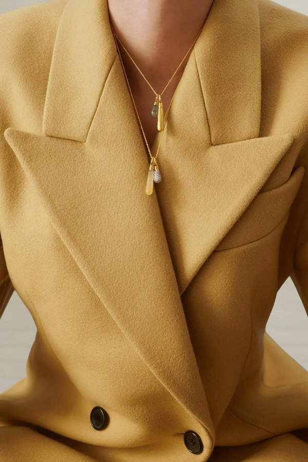 PDPAOLA Pav Drop Pendant - Gold