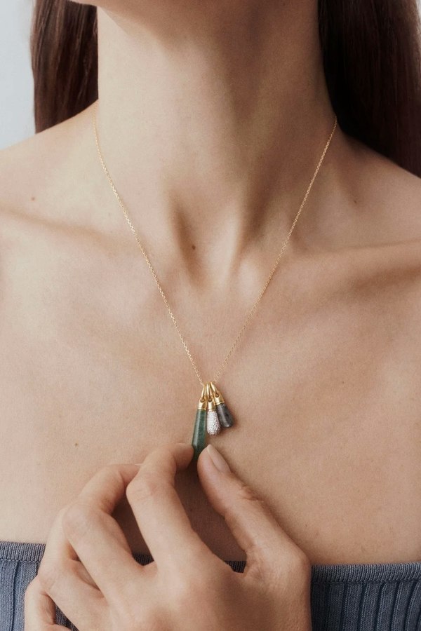 PDPAOLA Pav Drop Pendant - Gold
