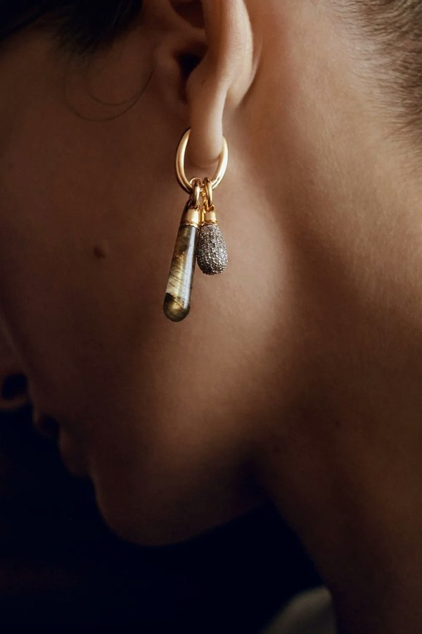 PDPAOLA Pav Drop Pendant - Gold