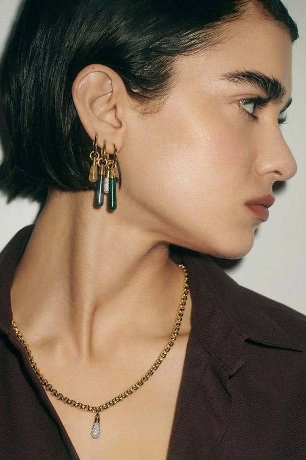 PDPAOLA Pav Drop Pendant - Gold