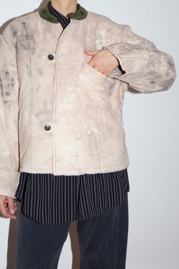 WOLF & GYPSY VINTAGE Tie Dye Reworked Military Liner Jacket - Multicolor