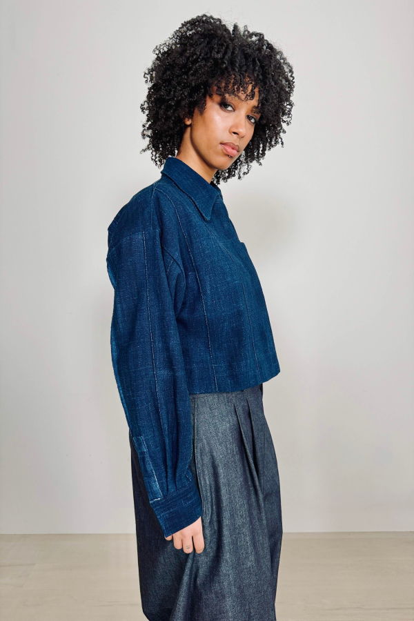 Yesaet Kora shirt - Vintage Indigo