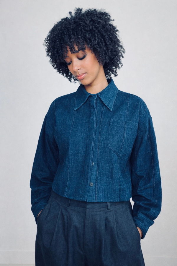 Yesaet Kora shirt - Vintage Indigo