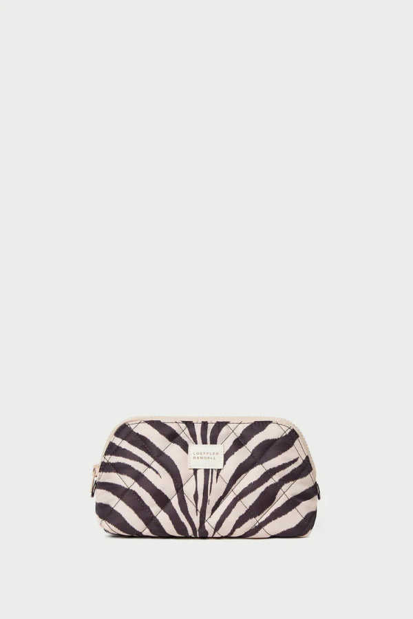 Loeffler Randall Georgette Cosmetic Pouch in Vintage Zebra