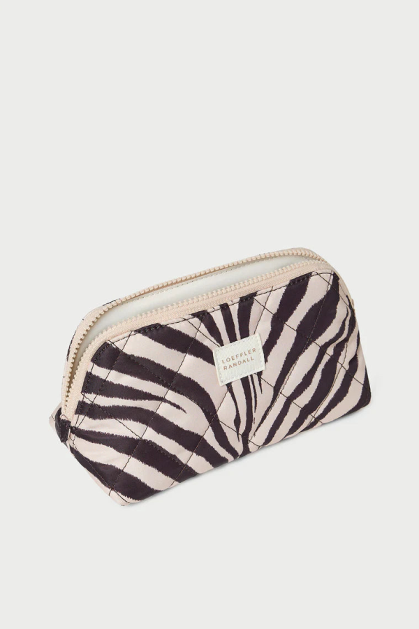 Loeffler Randall Georgette Cosmetic Pouch in Vintage Zebra