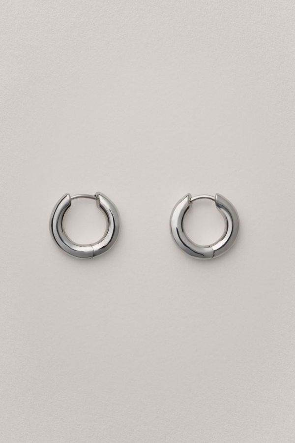 Annika Inez Wide Oblique Hoops - Large