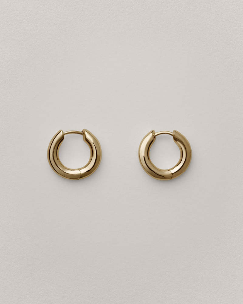 Annika Inez Wide Oblique Hoops - Large