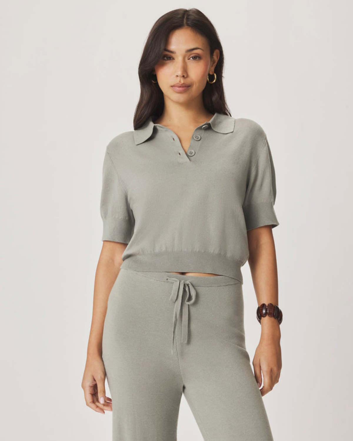 Splendid Christa Short Sleeve Polo Top - Image 2 of 5