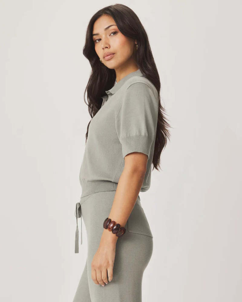 Splendid Christa Short Sleeve Polo Top