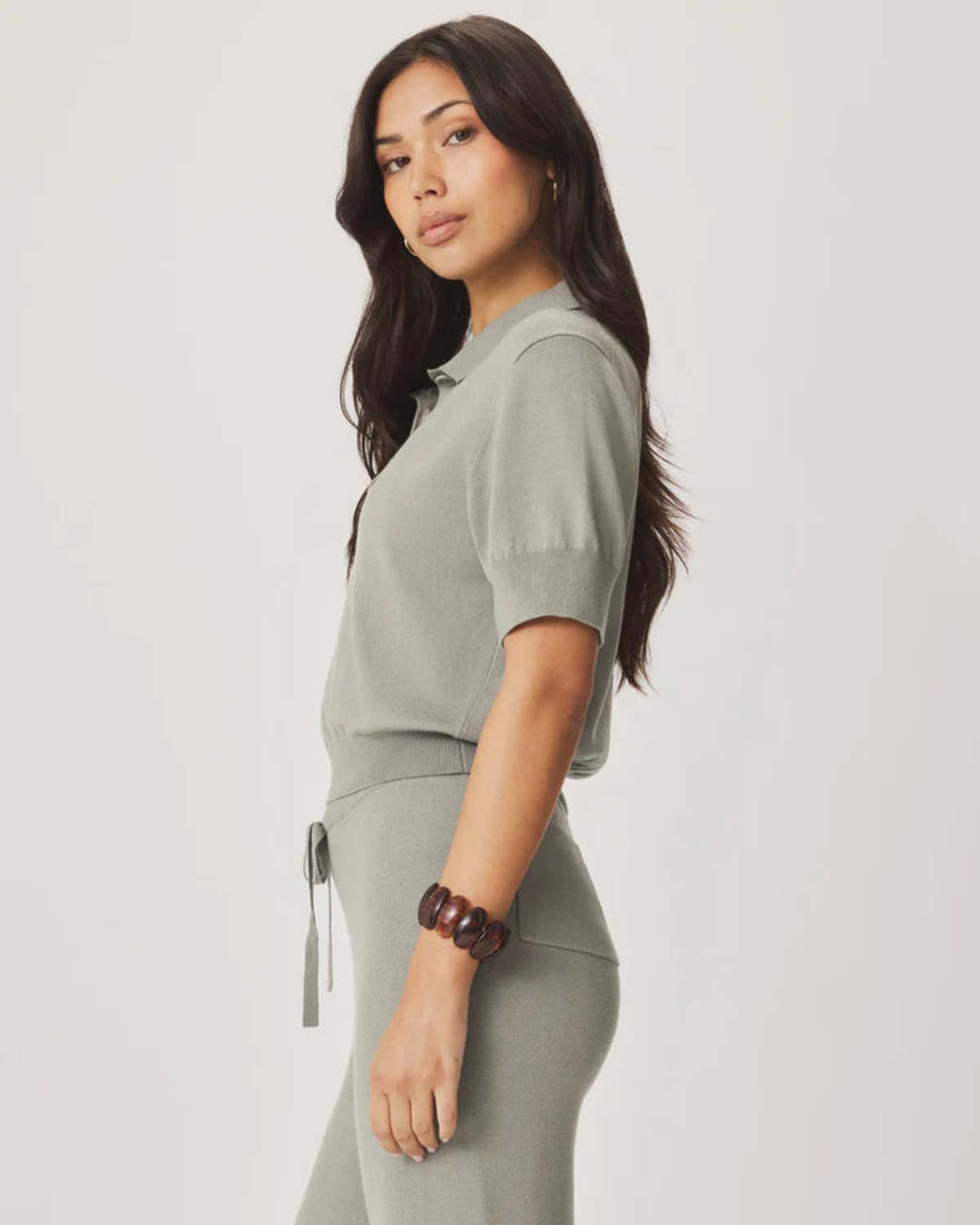 Splendid Christa Short Sleeve Polo Top - Image 3 of 5