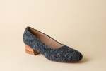 Huma Blanco Luisa Low Heel Charcoal Alpaca Heels - Thumbnail 4