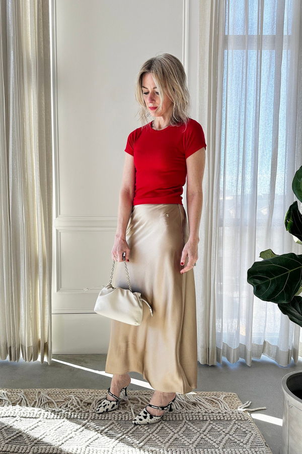 ÉTERNE Chloe Short Sleeve Ribbed Baby Tee Top