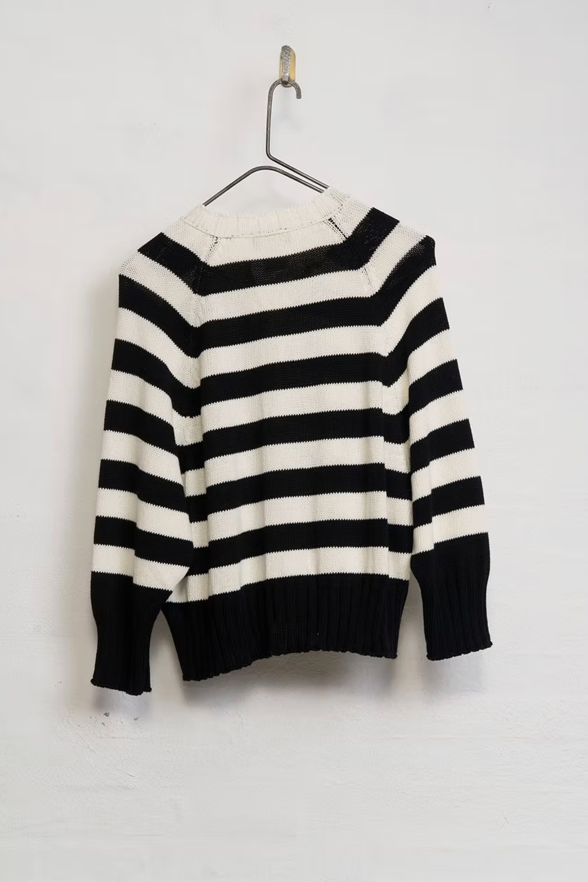 Aequamente Stripe Cotton Cardigan - Black / Chalk - Image 2 of 2