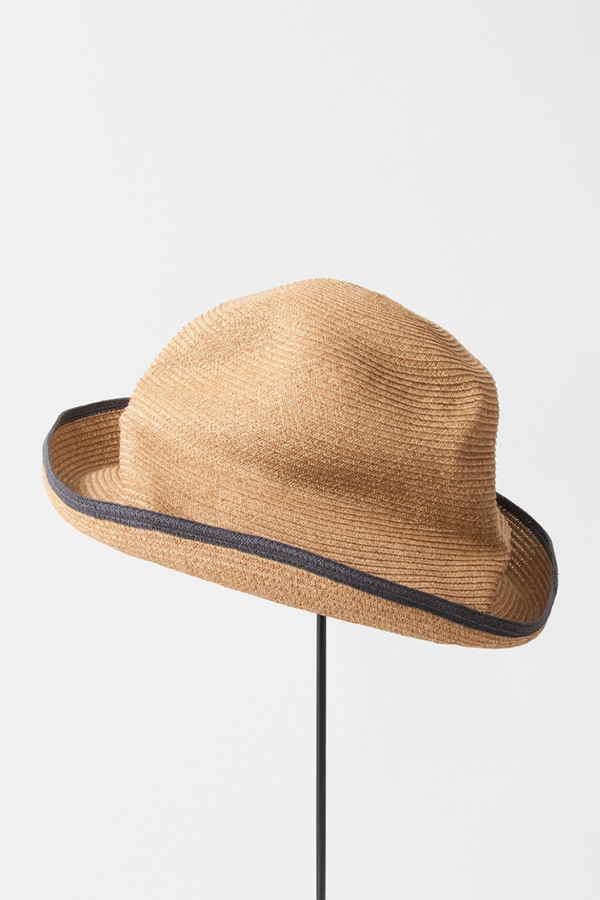 Mature Ha Mixed Brown Black Edge Brim Hat