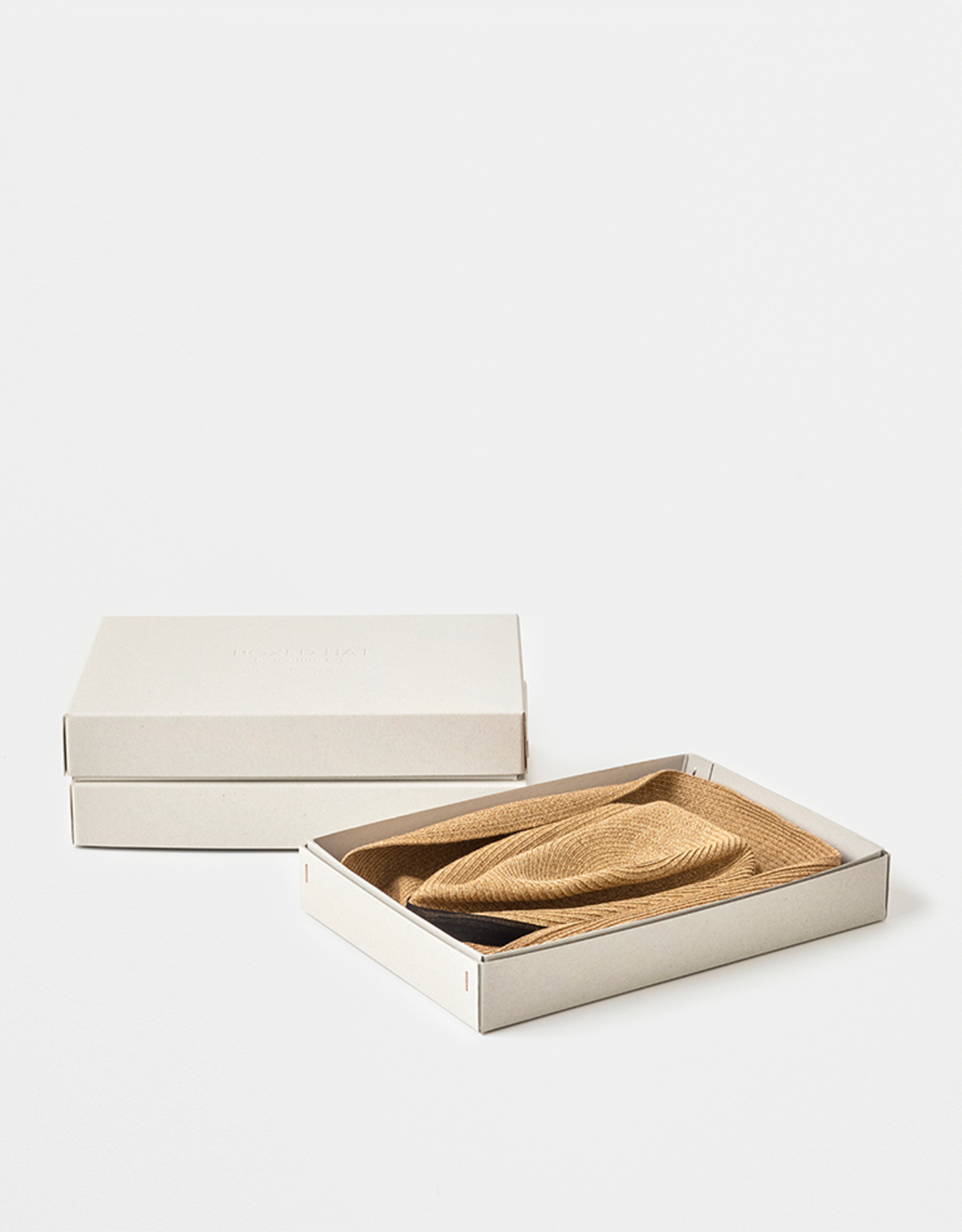 Mature Ha Mixed Brown Pale Red Ribbon Large Brimmed Box Hat - Image 6 of 6