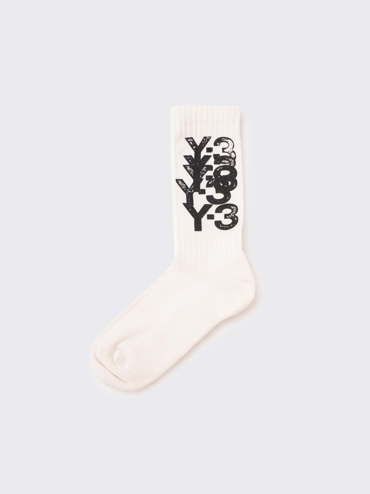 Adidas Y-3 Graphic Crew Socks - White - Image 1 of 1