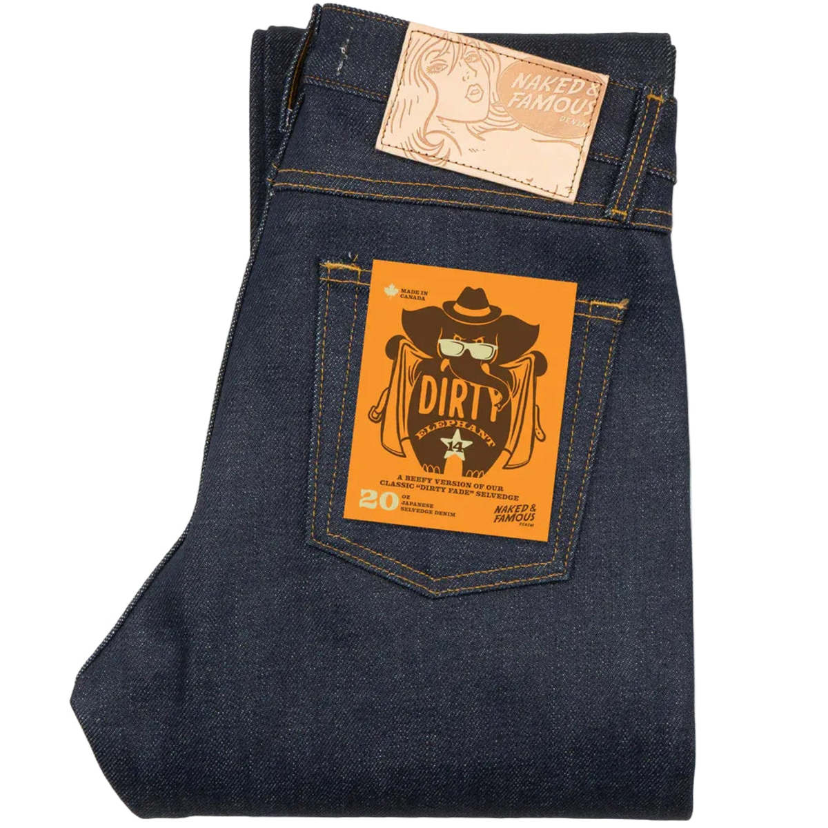 Naked & Famous True Guy Elephant 14 Jeans - Indigo - Image 1 of 7