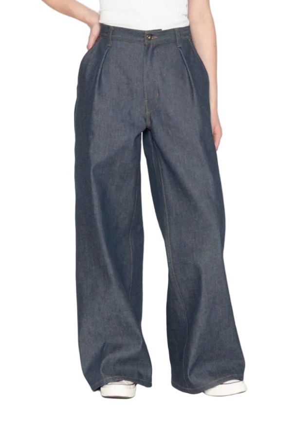 Naked & Famous Wide Leg Trouser Jeans - Indigo