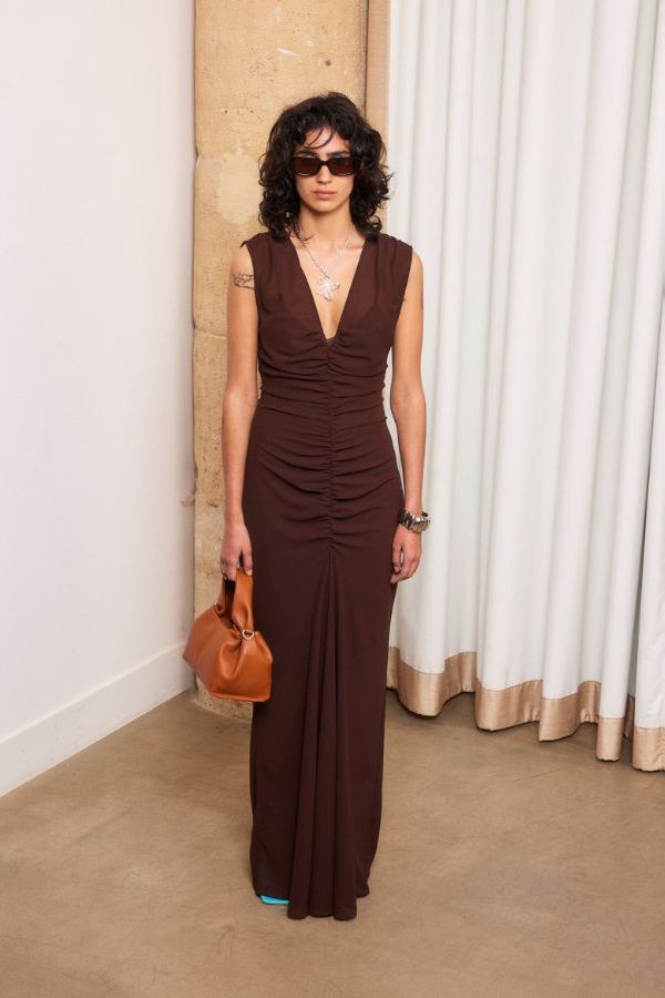 SAEMDI Frankie Dress - Brown